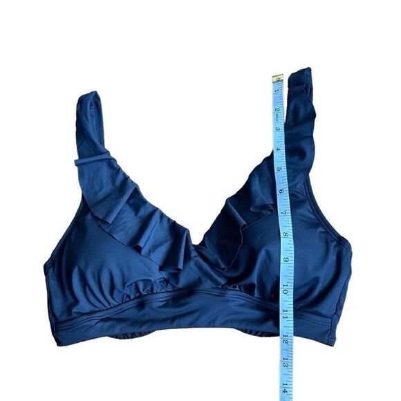 ralph lauren Ruffle Trim V Neck Bikini Top - Picture 6 of 7